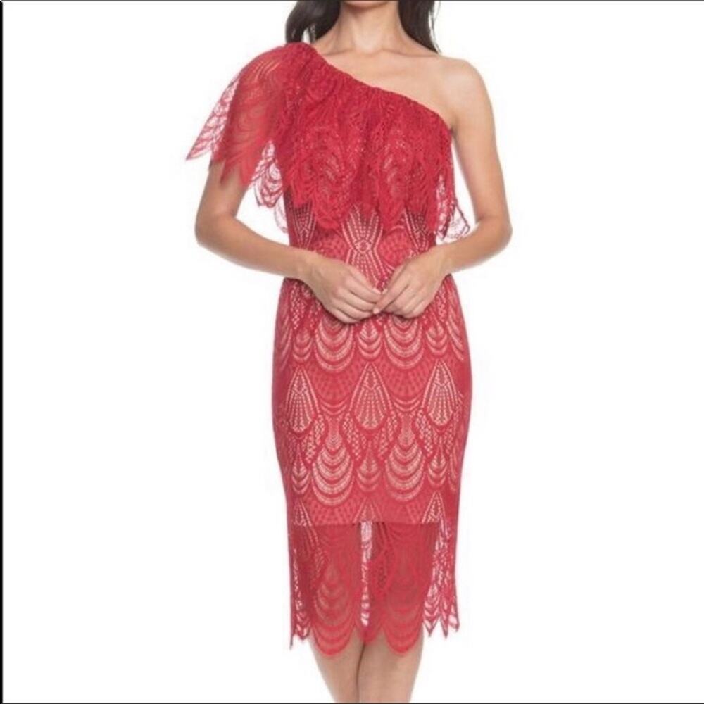 Dress The Population Violet One Shoulder Dress